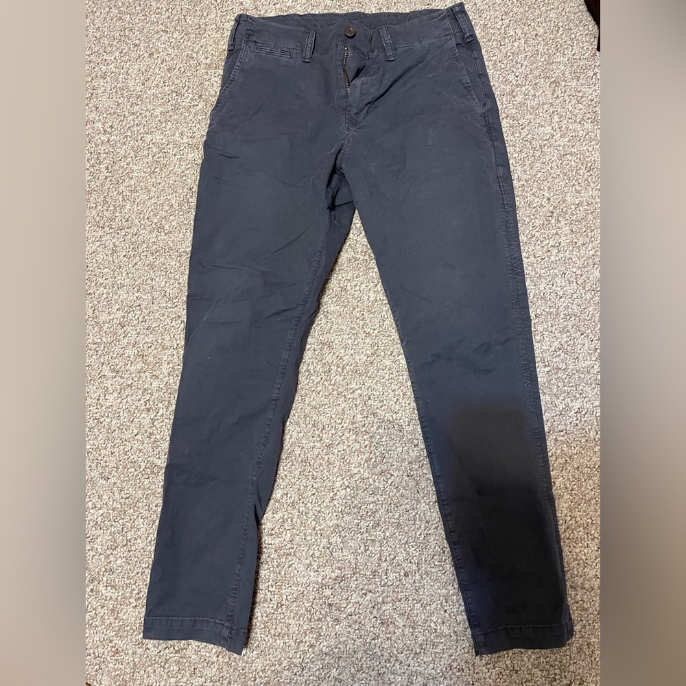 American Eagle Slim Flex Lived-in Khaki Pant- Dark Blue 30x30
